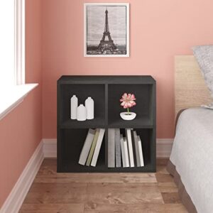 Way Basics 4 Cubby Bookshelf Cube Shelf Closet Organizer and Storage