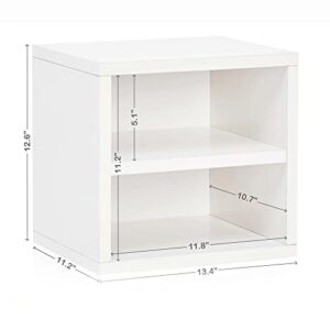 Way Basics Stackable Bookshelf Cube 2-Tier Shelf Modular Closet Organizer and Storage (Tool-Free Assembly)