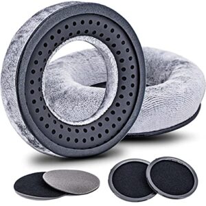 ear pads replacement for mmx 300, dt 770 pro, dt 880 pro, dt 990 pro, dt 1770 pro, dt 1990 pro, dt 177x, t 90, softer memory foam, extra durability by jessvit (grey)