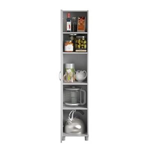 Pemberly Row Transitional 16" Utility Storage Cabinet in Dove Gray