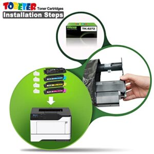 ToBeter Compatible TK5272 Toner Replacement for Kyocera TK-5272 TK-5272K TK-5272C TK-5272M TK-5272Y Toner Cartridge for ECOSYS M6230cidn M6235cidn M6630cidn P6230cdn Printers (BK/C/M/Y, 4 Pack)