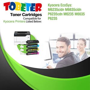 ToBeter Compatible TK-5282 Toner Replacement for Kyocera TK5282 TK-5282K TK-5282C TK-5282M TK-5282Y Toner Cartridge for ECOSYS M6235cidn M6635cidn P6235cdn Printer (4 Pack, BK/C/Y/M, High Yield)