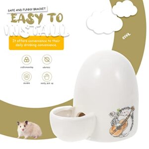 Balacoo Pet Hedgehog Drinking Bowl Water Feeder Ceramic Pet Feeder Water Dispenser