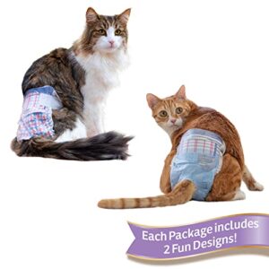 Hartz Disposable Cat Diapers, Easy to Put On, Comfortable & Secure Fit for 12 Hours Leak Protection, Multiple Sizes