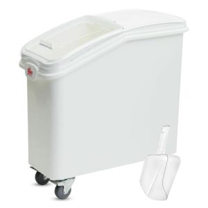 bakn 21 gallon / 335 cup mobile ingredient bin with sliding lid & scoop included