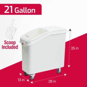 Bakn 21 Gallon / 335 Cup Mobile Ingredient Bin with Sliding Lid & Scoop Included