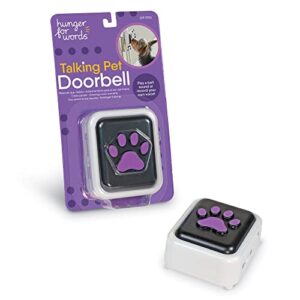 hunger for words talking pet doorbell - 1 piece doorbell for dogs, doggie doorbell, perfect for dog potty training, talking dog buttons