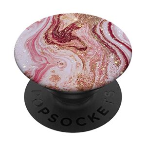 marble-like red white-gold popsockets swappable popgrip