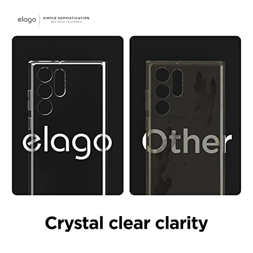 elago Clear Case Designed for Samsung Galaxy S22 Ultra - Precise Camera Cutouts, Sleek and Light Design, Protective Case, Shockproof Bumper Cover, Durable TPU and Polycarbonate Construction