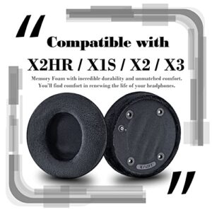 ZIXUANCUSHION X2 Earpads Replacement Philips Audio Fidelio X2 Ear Pads Compatible with Fidelio X2HR, X2, X1S Over-Ear Headphones - Velour Ear Cushions