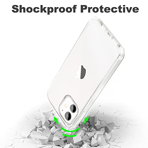 JJGoo Compatible with iPhone 12 Case & 12 Pro Case Clear Soft Transparent Shockproof Protective Slim Thin Bumper Phone Cover for 12 and 12 Pro - 6.1 inch