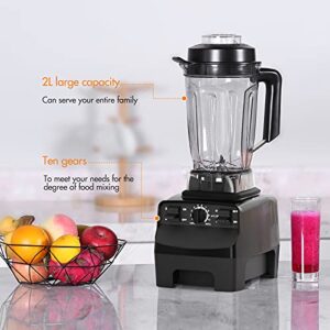 Blender Smoothie Maker Smoothie Blender 1450W, Jug Blender with 8 Sharp Ice Crusher Blades, Professional Food Processor and Blenders for Kitchen with 2L BPA-Free Tritan Container