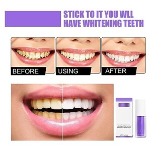 2PCS Purple Toothpaste for Teeth Whitening, Purple Toothpaste, Stain Removal Toothpaste, Whitening Toothpaste Sensitive Teeth, Purple Whitening Gel Remove Yellow Teeth and Teeth Stain