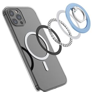 Makemani Magnetic Phone Grip, Magnetic Phone Ring Holder Compatible with MagSafe Accessories for iPhone 14 13 12 MagSafe Cases, Sierra Blue