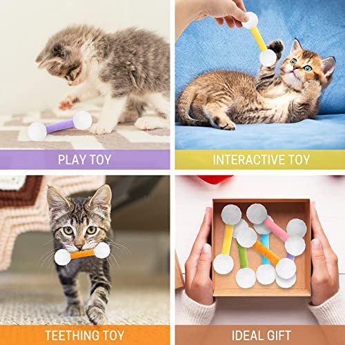 CiyvoLyeen Swabs Catnip Toys Set of 6 Soft Plush Cat Kicker Toys Interactive Kitty Kick Sticks for Cat Lovers Gift Durable Cat Teething Chew Toy