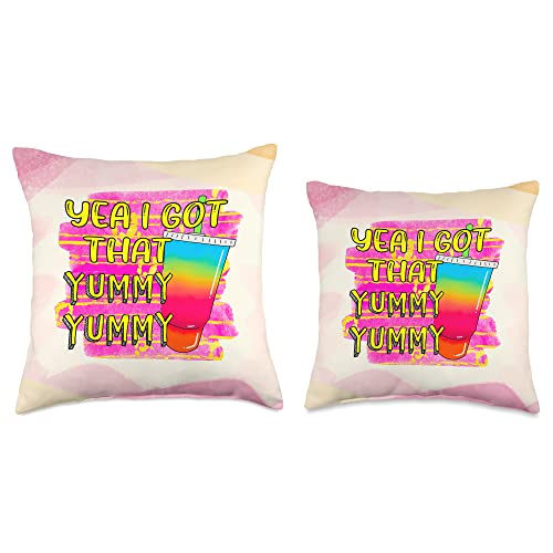 That Yummy Loaded Tea Lover Loaded Tea Junkie Item Yea I Got That Yummy Lover Loaded Tea Junkie Throw Pillow, 18x18, Multicolor