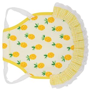 pet vest, make the chickens feel warm hen aprons designed with elastic band make the feathers grow better for home for outdoors for daily for chicken(pineapple)