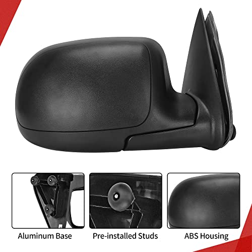 YITAMOTOR Left Driver Side Towing Mirror Compatible with Chevy GMC 99-06 Silverado Sierra (07 Classic Only), 00-06 Chevy Tahoe Suburban 1500 2500 GMC Yukon XL, Manual Folding Trailer Tow Mirror