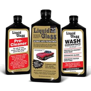 Liquid Glass Polish/Finish, Pre-Cleaner&Liquid Glass Wash Concentrate Kit,16 Oz Bottles-Wash,Pre-Clean, seal and protect your vehicle’s finish Ultimate Auto Polish/Finish