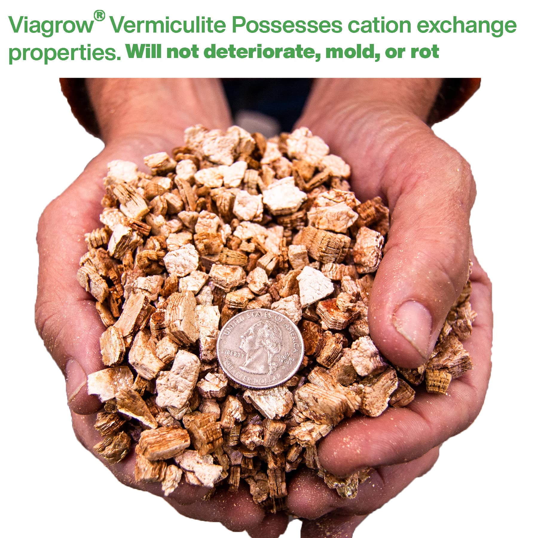 Viagrow Coarse and Chunky Vermiculite by Viagrow, Made in America (16 Qts / 4 Gallons / .53 CF / 1 Pack)