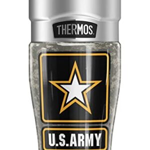 THERMOS Army OFFICIAL U.S. Army Logo On Camo STAINLESS KING Stainless Steel Travel Tumbler, Vacuum insulated & Double Wall, 16oz