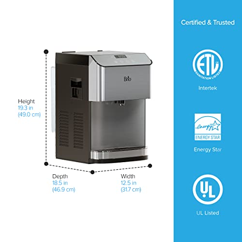 Brio 700 Series Moderna 3-Stage Touch-Less Countertop Bottle-Less POU Tri-Temperature Digital Water Cooler Dispenser