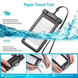 newppon Waterproof Cell Phone Pouch : 3 Pack Universal Water Proof Float Bag - Underwater Clear Cellphone Case Holder for iPhone 14 13 12 11 Pro Max Xs Xr X Plus Samsung Galaxy Note S22 S21 for Beach