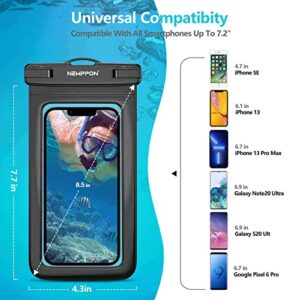 newppon Waterproof Cell Phone Pouch : 3 Pack Universal Water Proof Float Bag - Underwater Clear Cellphone Case Holder for iPhone 14 13 12 11 Pro Max Xs Xr X Plus Samsung Galaxy Note S22 S21 for Beach