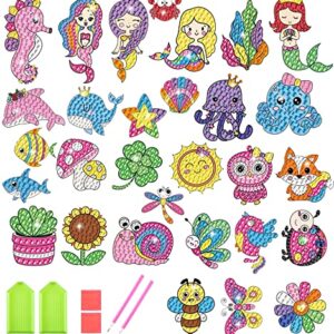 Svance 5D Diamond Art for Kids - 30Pcs Mermaid Diamond Painting Stickers Gem Art Diamond Painting Kits Diamond Paint by Numbers Arts and Crafts for Girls Ages 6-8-12
