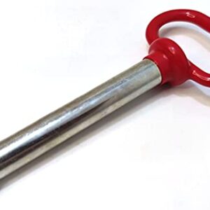 1/2" X 3.7"Red Handle Detent Pin,Head Towing Hitch Pin,Safety Coupler Locking Pin,Detent Pin