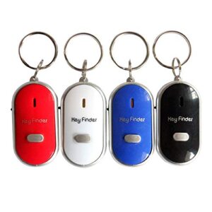 Anti-Lost Key Finder Smart Find Locator Keychain Whistle Beep Sound Control LED Torch Portable Car Key Finder