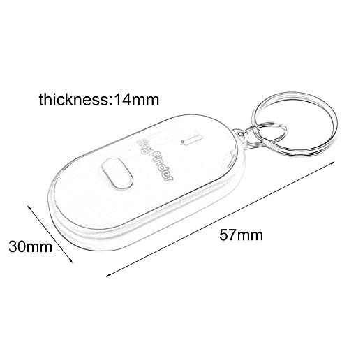 Anti-Lost Key Finder Smart Find Locator Keychain Whistle Beep Sound Control LED Torch Portable Car Key Finder