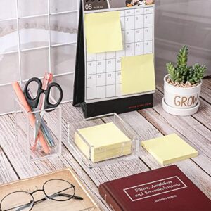 Clear Acrylic Sticky Notepad Holder,Acrylic Sticky Note Dispenser for Desk Accessories (1 Pack)