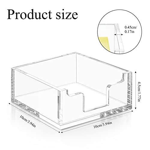 Clear Acrylic Sticky Notepad Holder,Acrylic Sticky Note Dispenser for Desk Accessories (1 Pack)