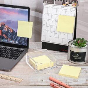 Clear Acrylic Sticky Notepad Holder,Acrylic Sticky Note Dispenser for Desk Accessories (1 Pack)