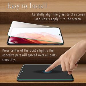 HPTech (2 Pack) Designed for Samsung Galaxy S21 FE 5G Tempered Glass Screen Protector, Support Fingerprint Reader, Anti Scratch, Bubble Free