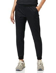 amazon essentials women's slim fit jogger scrub pant (available in plus size), black, large