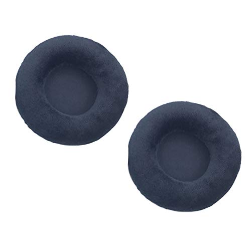 schicj133mm 1 Pair Ductile Comfortable Velour Earpad Cover Replacing Headset Black 65mm