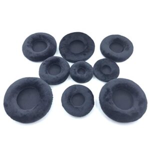 schicj133mm 1 Pair Ductile Comfortable Velour Earpad Cover Replacing Headset Black 65mm