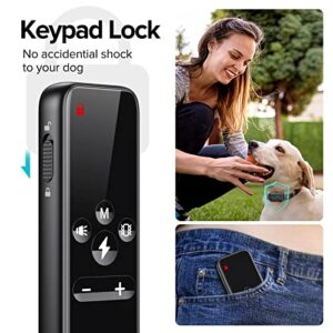 Vsezund Shock Collar, Training Collar with Remote for Small, Medium, Large Dogs with Vibration, Electric Shock, Beep, Security Lock, and Waterproof