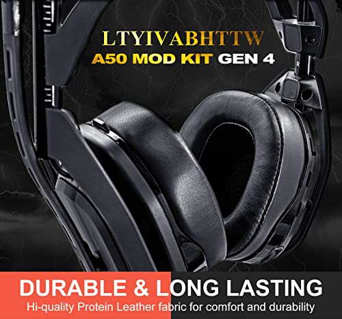 A50 Mod Kit Gen 4 - Ear Cushion Compatible with Astro Gaming A50 Wireless Headset - Headband/Microphone Foam/Ear Pads I Not Work with GEN 3