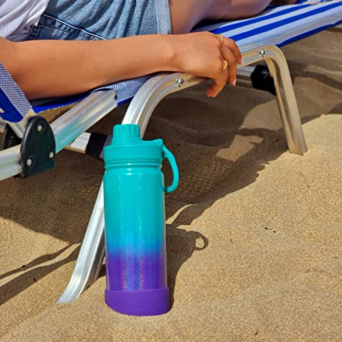 CHILLOUT LIFE 17 oz Kids Insulated Water Bottle for School with Leakproof Spout Lid and Cute Waterproof Stickers, Personalized Stainless Steel Thermos Flask Metal Water Bottle for Girls & Boys