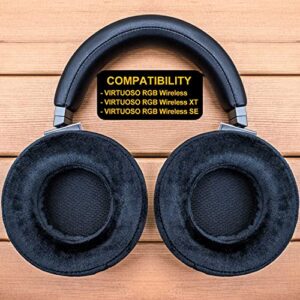 Virtuoso XT Earpads - Compatible with Virtuoso RGB Wireless SE Gaming Headset, with Microphone Foam I Thicker Memory Foam Replacement Ear Cushion (Velour)