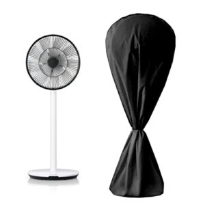 sunsure floor fans cover 57x29in electric fan dust cover waterproof dustproof cover fans protection for floor pedestal stand fans (black)
