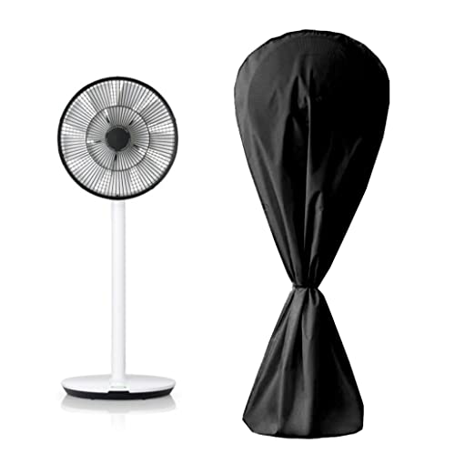 SUNSURE Floor Fans Cover 57x29in Electric Fan Dust Cover Waterproof Dustproof Cover Fans Protection for Floor Pedestal Stand Fans (Black)