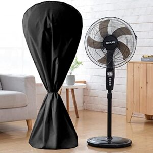 SUNSURE Floor Fans Cover 57x29in Electric Fan Dust Cover Waterproof Dustproof Cover Fans Protection for Floor Pedestal Stand Fans (Black)