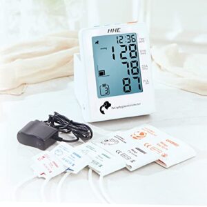 HHE Electronic Vet Use SphygmomanometerAutomatic Animal Vet Use Blood Pressure Monitor Tonometer 5 Cuffs Cat/Dog/Horse/Hamster (White)