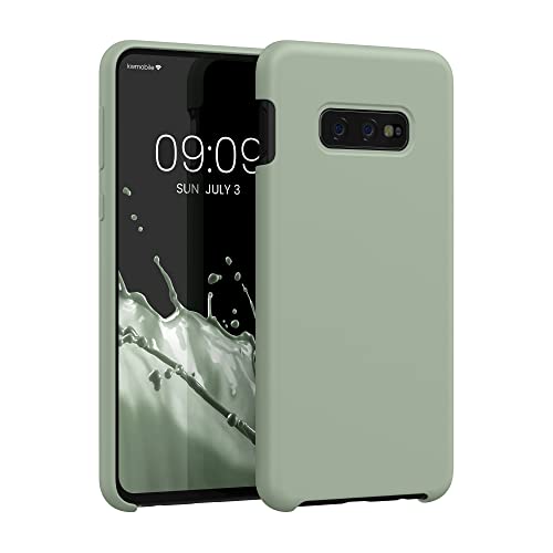 kwmobile Case Compatible with Samsung Galaxy S10e Case - TPU Silicone Phone Cover with Soft Finish - Gray Green