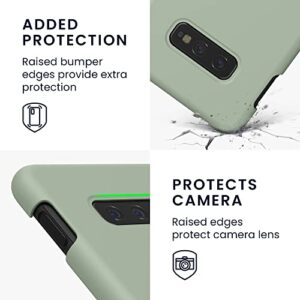 kwmobile Case Compatible with Samsung Galaxy S10e Case - TPU Silicone Phone Cover with Soft Finish - Gray Green