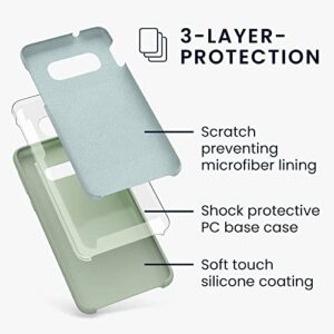 kwmobile Case Compatible with Samsung Galaxy S10e Case - TPU Silicone Phone Cover with Soft Finish - Gray Green